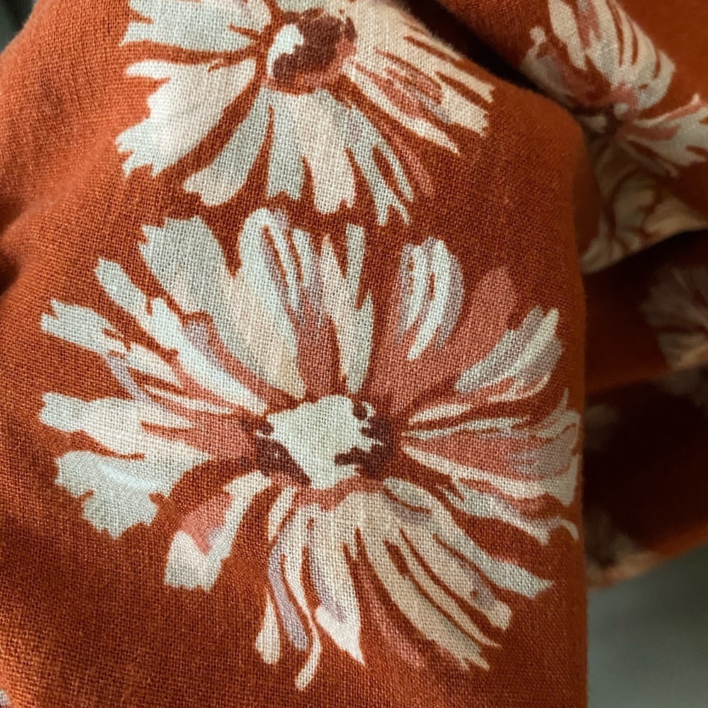 MADEWELL Linen Blend Sophia Midi Dress in Rusty Torch Size XXL ••RARE•• - Picture 5 of 9